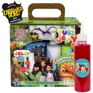 Tuban Jelly 3D Dinosaurs creative toy set, includes 6 colors of jelly, activator, water crystals, and a small aquarium - Tuban