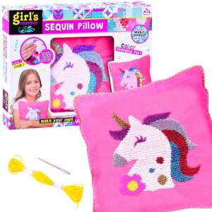 Set de perne cu paiete Girl's Creator, fă-ți propria pernă cu unicorn cu paiete care își schimbă culoarea - Nonbrand Jocuri si jucarii creative