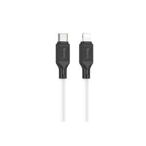 Cablu HOCO X90 COOL USB Type-C la Lightning, 20W, 1 metru, alb - Cabluri Lightning