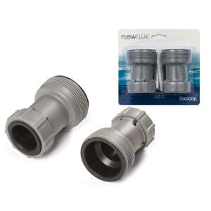 Adaptor pentru furtun Bestway Flowclear, pachet de 2, 38 mm la 32 mm, gri - Racorduri pentru furtunuri
