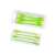 Set of 14 green silicone no-tie shoelaces for sneakers, easy to put on and take off
