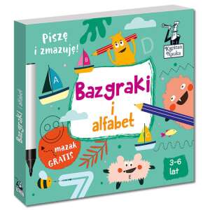 Kapitán Veda Bazgraki a abeceda KS0660, opakovane použiteľná aktivitná kniha pre deti vo veku 3-6 rokov, s farebnými ilustráciami a zábavnými aktivitami, ktoré im pomôžu naučiť sa abecedu a písať - Hračky pre rozvoj školákov