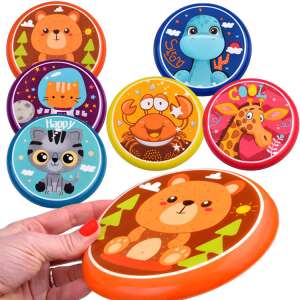 Farebný lietajúci disk s rôznymi vzormi zvierat, 16cm, ideálny na zábavu vonku a hry - Šport a voľný čas