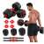 Adjustable dumbbell set, 30kg, black and red, 4FIZJO, man using dumbbells