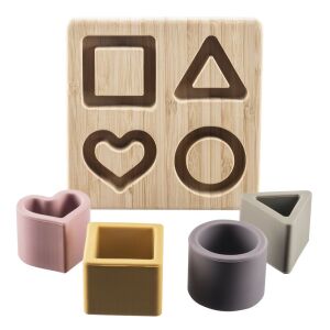 Zopa játék szilikon és bambusz formaberakó 138615320 - Zopa
