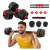 Man using 4FIZJO adjustable dumbbell set, 2x10kg, black and red, for weightlifting
