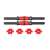 4FIZJO adjustable dumbbell set, 2x10kg, black and red, close-up of the dumbbell handles