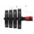 4FIZJO adjustable dumbbell set, 2x10kg, black and red, close-up of the dumbbell with weight plates