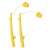 Two yellow fishing rods for Whack-a-Crab game, toy for kids