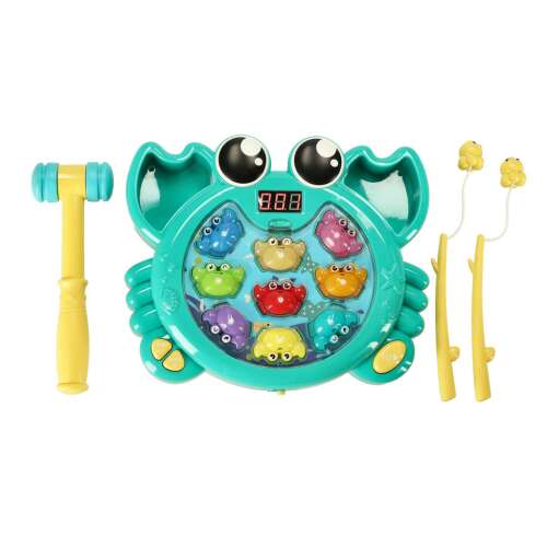 Ikonka Interactive 2in1 Crab Fishing Game with Hammer and Fishing Rods