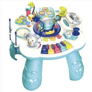 Interaktiver Baby-Aktivitätstisch mit Klavier, Lenkrad, Telefon und anderen Spielzeugen - Entwicklungsspiele für Babys