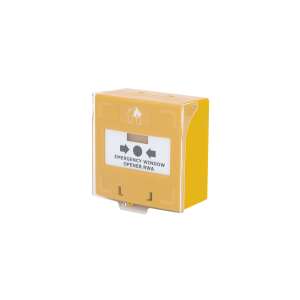 Sárga vészablak nyitó RWA kézi tűzjelző gomb - Tűzjelző