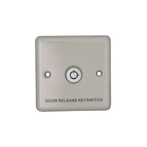 YKS-850S Kulcsos Kapcsoló, Ajtó Kioldó Kulcsos Kapcsoló, Rozsdamentes Acél, Szálcsiszolt Felület