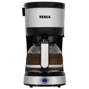 Tesla CoffeeMaster ES200 coffee maker, black and silver, front view - Filter coffee maker