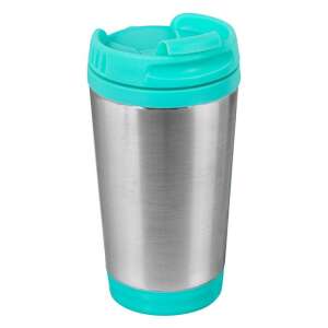 Stainless steel travel mug with turquoise lid, 340 ml - Coffee & Tea Set