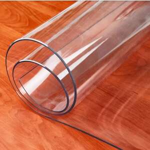 Clear silicone table protector, 100x80 cm, 1.2 mm thick, rolled up - Home Textile