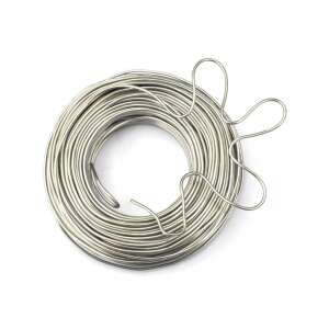 PlayBox 2 mm Aluminiumdraht, 50 m Rolle, Silber, für Basteln, Schmuckherstellung und DIY-Projekte - Kunst & Hobby