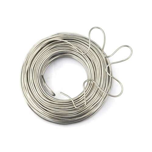 PlayBox 2 mm Aluminiumdraht, 50 m Rolle, Silber, für Basteln, Schmuckherstellung und DIY-Projekte