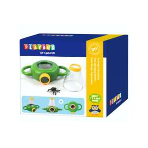 Playbox of Sweden Zwei-Wege-Lupendose, Lupe für Kinder, Käferfänger, Insektenbeobachtung, Wissenschaftsspielzeug - Wissenschaftliche und Entdeckerspiele