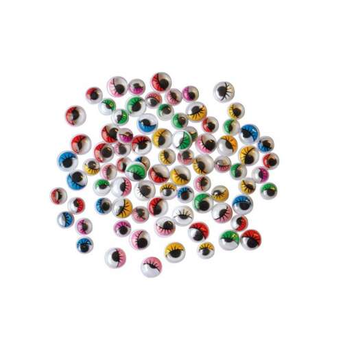 140 db-os színes mozgó szem készlet 4 méretben, műanyag szemek kézműveseknek, játékokhoz és babákhoz
