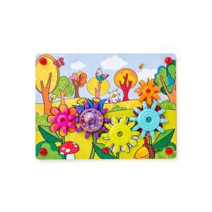 Woodyland Magic Gears - Waldthema Holz Aktivitätsbrett für Kleinkinder - Schaukelpferde, Schaukeltiere und Entwicklungsspiele für Kinder im Kindergartenalter