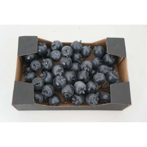 60 db sötétkék műanyag dekor bogyó, tökéletes kézműveskedéshez és dekorációhoz