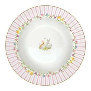 R2S.943EAST porcelán mélytányér Happy Easter mintával, 21,5cm - Tányér