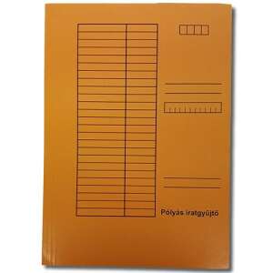 Narancssárga A4-es iratgyűjtő mappa vonalakkal és vonalzóval, ideális dokumentumok és papírok rendezéséhez - Pólyás dosszié