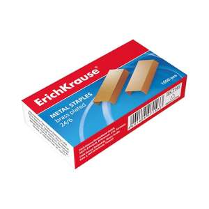 ErichKrause 24/6 fém tűzőkapocs, rézzel bevont, 1000 darab - Erich Krause