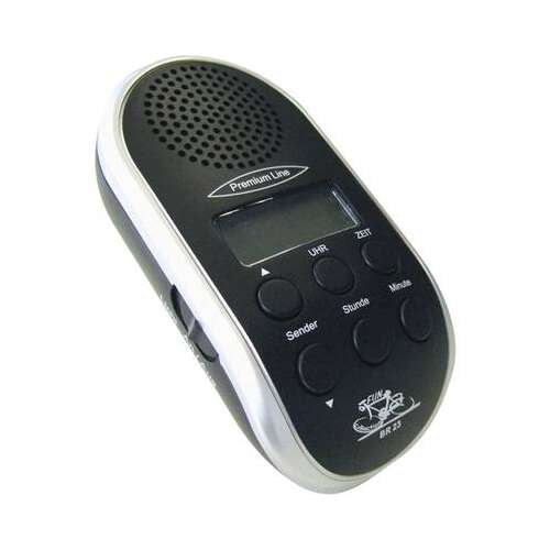 Security Plus PLL-Tuner URH kerékpár rádió, fekete, digitális kijelzővel és gombokkal, Premium Line