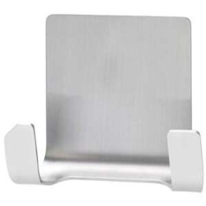 Tesa Haczyk samoprzylepny Powerstrips Waterproof podwójny metalowy chrom 1szt. (H5971004) 105841423 - Projektowanie wnętrz