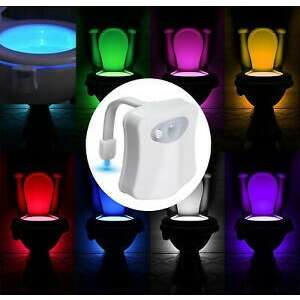 Nočné LED svetlo na toaletu s pohybovým senzorom, meniace farbu, svetlo do kúpeľne, nočné svetlo, svetlo na toaletu, LED svetlo, svetlo s pohybovým senzorom - Kúpeľňové doplnky