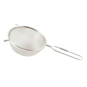 Český 14 cm cínovaný sitko, kovový, na cedenie polievok a omáčok - Cedidlá a sitá