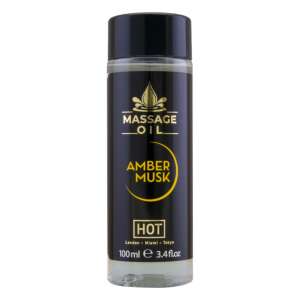 Masážny olej HOT Amber Musk 100ml fľaša - Masážny krém a masážny olej