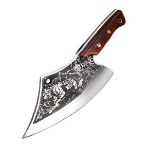 IdeallStore® Japanischer Hackmesser mit Tigerdesign, 30 cm - Küchenmesser