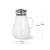 Fissman glass pitcher with stainless steel lid and infuser, dimensions 14.5x21.5 cm