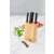 Sabatier & Judge 5 piece kitchen knife set with hardwood knife block and sharpener, showing the knives in the block