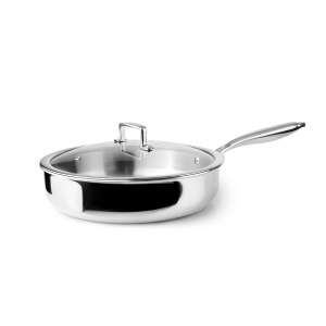 Ibili Triply stainless steel frying pan with lid, 24 cm - Ibili