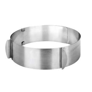Verstellbarer Tortenring, Ibili, Edelstahl, 16-30x5,5 cm, Silber - Backformen
