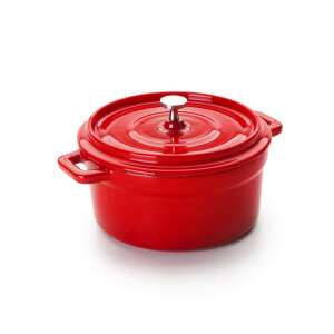 Červený smaltovaný mini hrniec s vekom, Ibili-Cocotte, 500 ml - Liatinové hrnce
