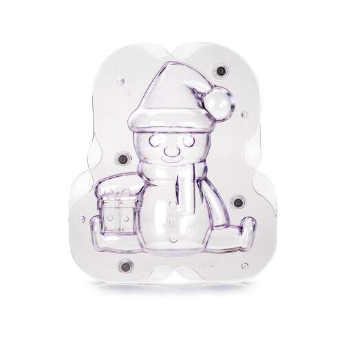 Ibili 3D Snowman Chocolate Mold, 20 cm, transparent polycarbonate
