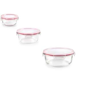 Set of 3 Ibili borosilicate glass containers with lids, 220/650/1300 ml - Food storage container