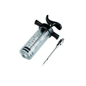 Ibili marinade injector syringe, 23 cm, black and transparent, with needle - Kitchen tool