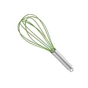 Trzepaczka Ibili z silikonu, stal nierdzewna, 25 cm, zielony - Trzepaczka ręczna