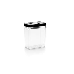 Ibili Lunch Away 2L Food Storage Container, Black/Silver, Vacuum Sealing Lid - Food storage container