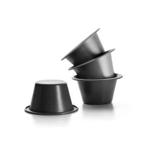 Set of 4 Ibili non-stick caramel cream molds, steel, 8x5 cm, black - Baking Mold