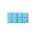 Ibili XL silicone ice cube tray, blue, top view