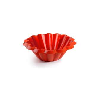 Red silicone Ibili flower shaped baking mold, 22x8 cm - Baking Mold