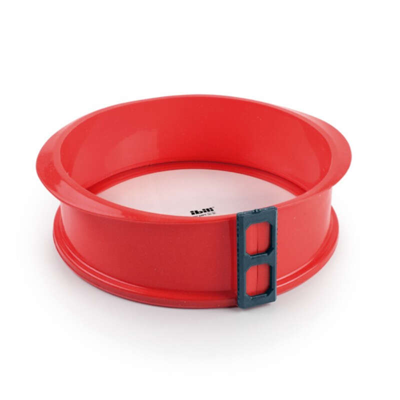 Abnehmbare Kuchenform Ibili-Erdbeere, Silikon/hitzebeständiges Glas, 20x7 cm, rot