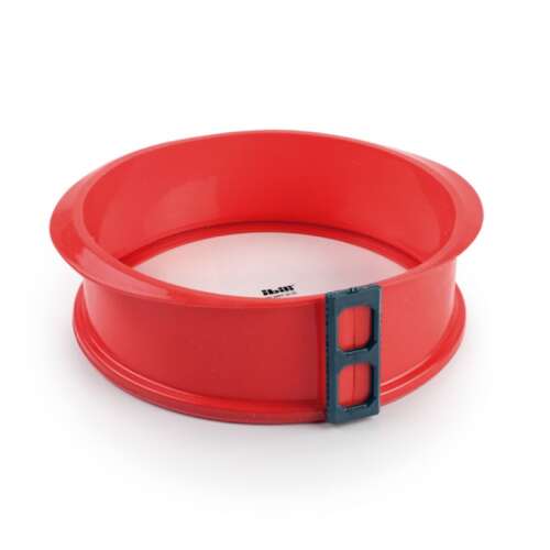 Ibili abnehmbare Tortenform, Silikon und Glas, rot, 20x7 cm
